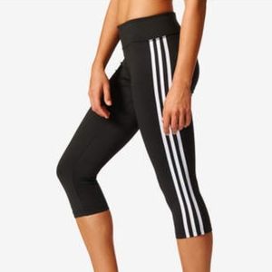 NWT D2M Three Stripes Climalite Cropped Leggings